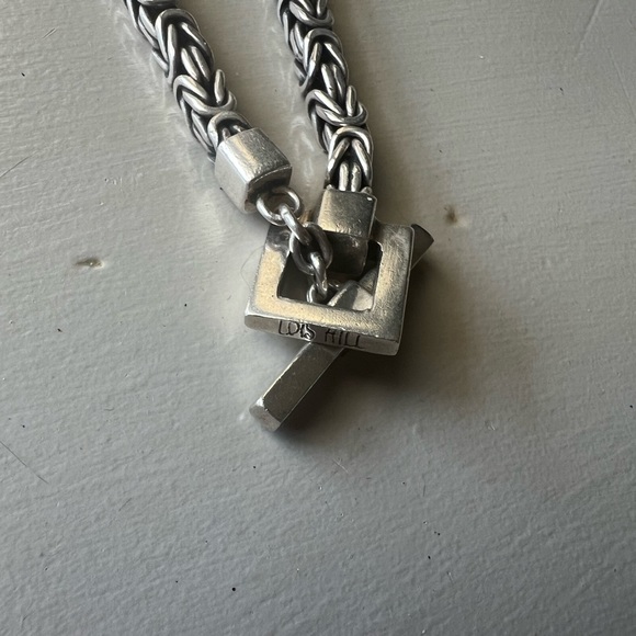 *🛍️😍Designer Lois Hill Early 90’s Vintage Byzantine Solid Sterling Necklace! - Picture 3 of 6